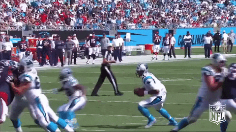 Carolina Panthers Cam Newton Back Flip GIF