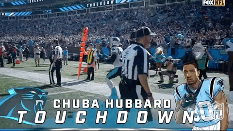 Carolina Panthers Chuba Hubbard Touchdown GIF