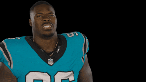 Carolina Panthers Deshawn Williams Head Shaking GIF