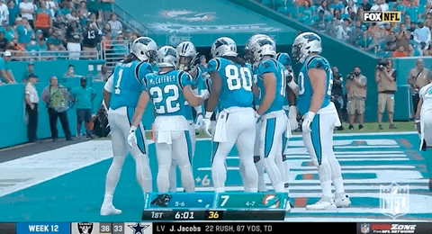 Carolina Panthers Group Cheer GIF