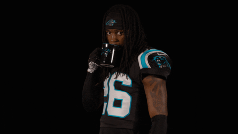 Carolina Panthers Ian Thomas Drinking GIF