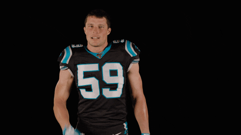 Carolina Panthers Luke Kuechly Pointing Forward GIF