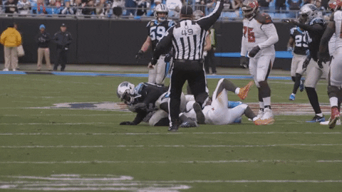 Carolina Panthers Vernon Butler Punching Air GIF