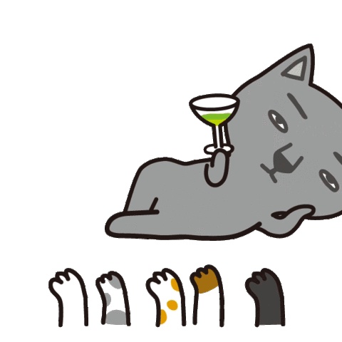 Carrying Cool Cat Falling Confetti GIF