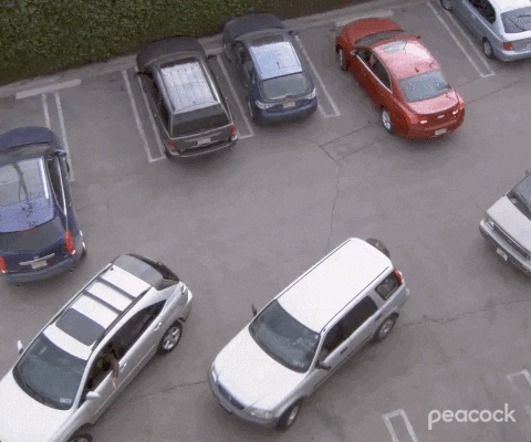Cars Crooked Parallel Parking Slots GIF