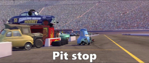 Cars Guido Pit Stop Race GIF