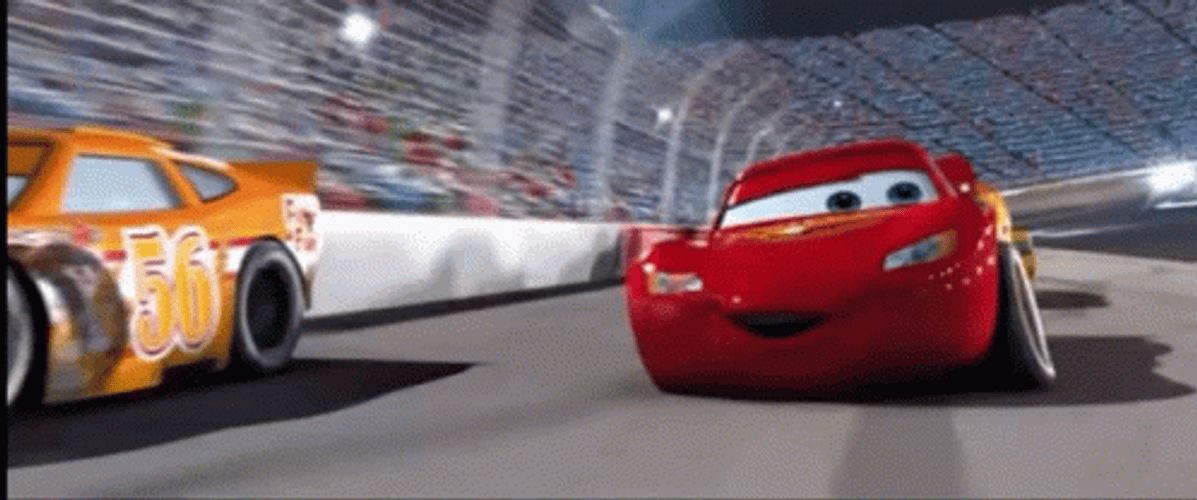 Cars Movie Lightning McQueen Speed GIF