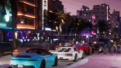 Cars Parked in Front of Hotel Dior