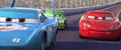 Cars Race Speed Overtaking Lightning Mcqueen GIF