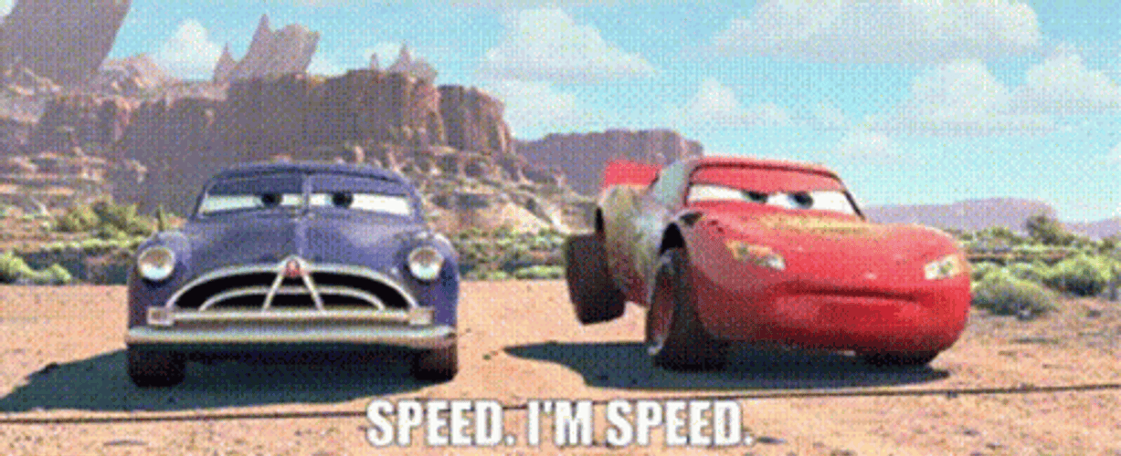 Cars Speed Doc Hudson Lightning Mcqueen GIF 