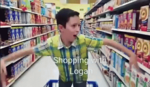 Cart Riding Kid Feels Flying Walmart Funny GIF
