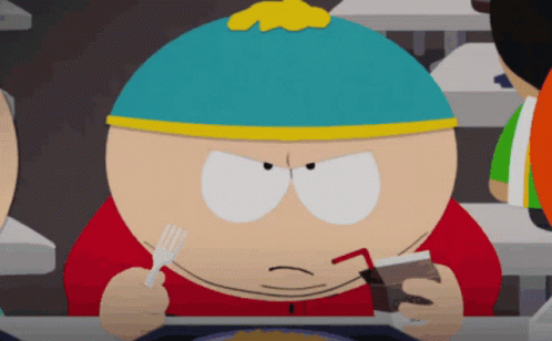 Frustrated Eric Cartman Piercing Eyes GIF