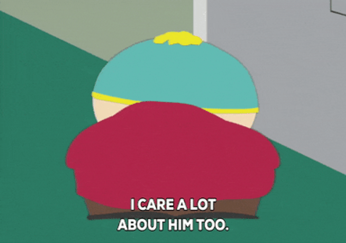 Cartman Licking Tears Care A Lot About Him Too GIF