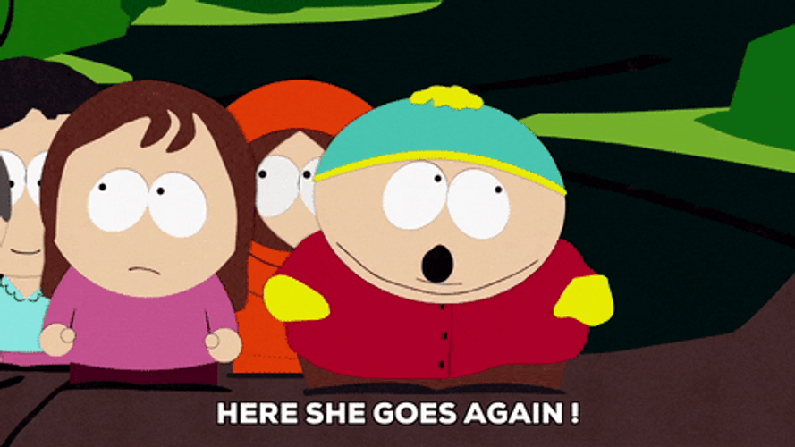 Cartman Licking Tears Here She Goes Again GIF