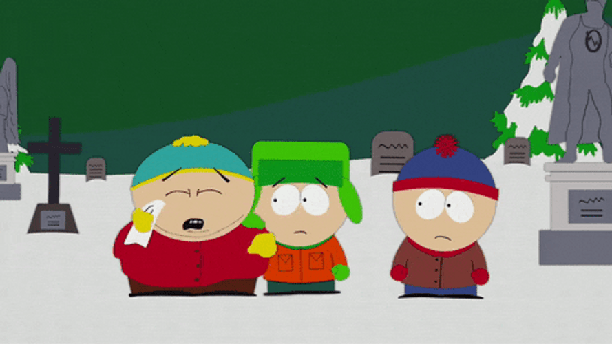 Cartman Licking Tears In The Cemetery GIF