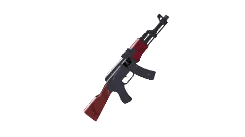 Cartoon AK47 Rifle with Red Handle