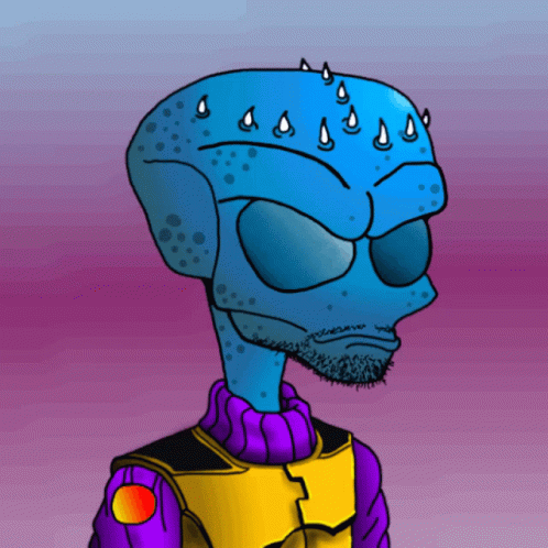 Cartoon Alien with Beard