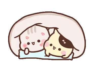 Cartoon Animals Lying Under Blanket