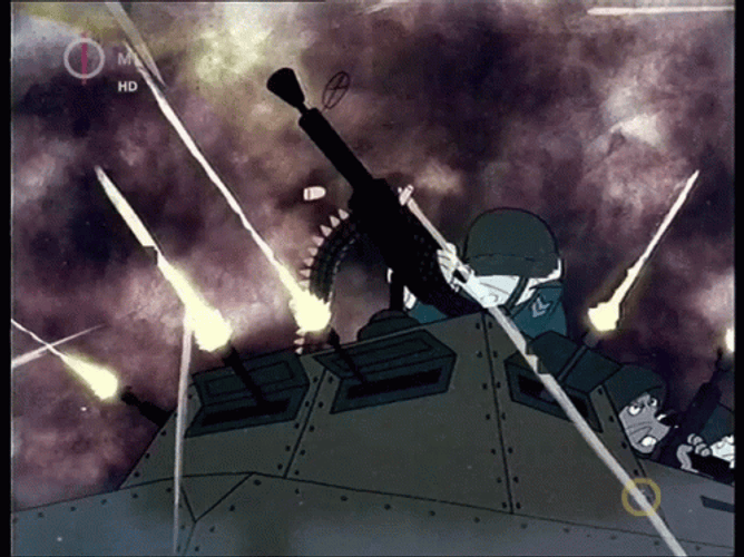 Cartoon Animated Machine Gun GIF