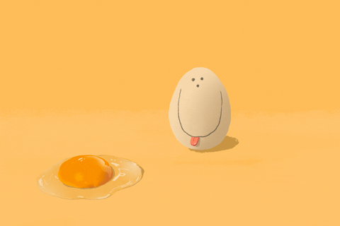 Cartoon Animation Egg Laying King GIF