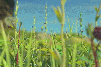 Cartoon Ant Standing In Grass GIF