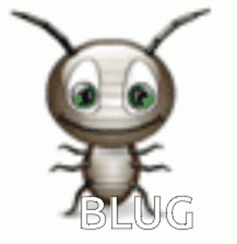 Cartoon Ant With Green Eyes Next to Plug