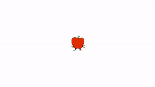 Cartoon Apple With Blue Eyes and Black Letter D