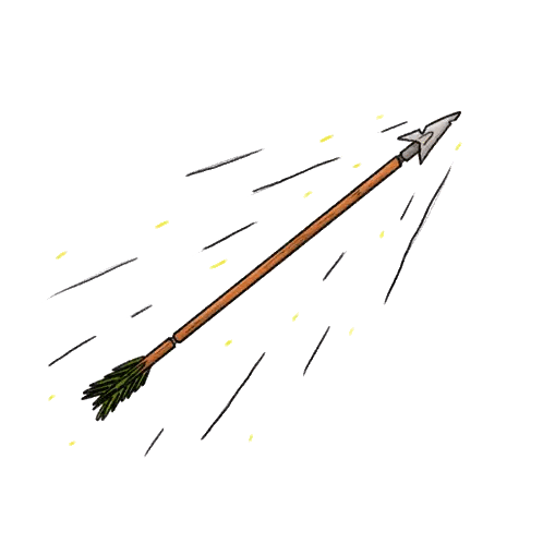 Cartoon Arrow with Spear Point