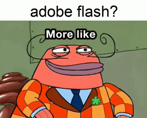 Cartoon Asking About Adobe Flash GIF