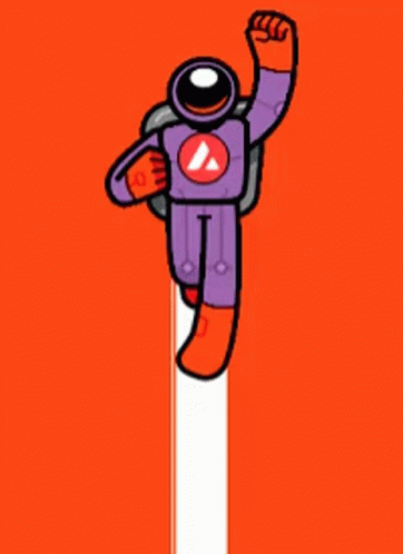 Cartoon Astronaut Fist in Air