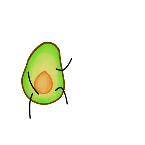 Cartoon Avocado with Arms and Legs