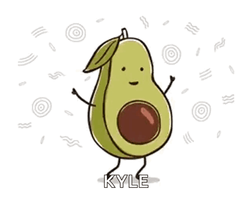Cartoon Avocado with Arms Legs Face