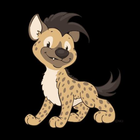 Cartoon Baby Hyena GIF