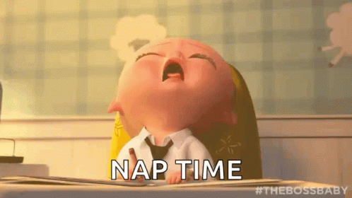 Cartoon Baby With Open Mouth Saying Nap Time GIF