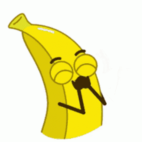 Cartoon Banana Holding Pink Heart