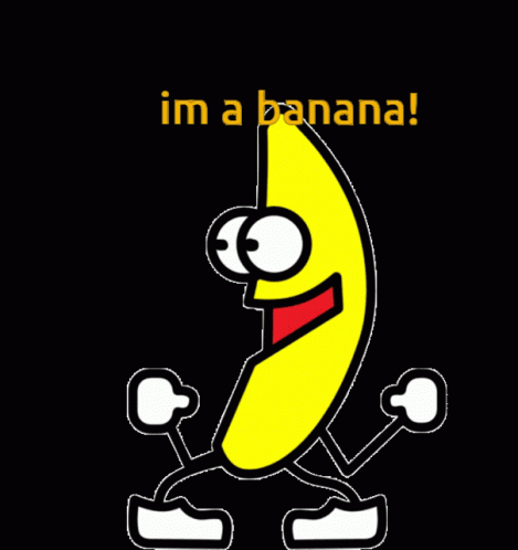 Cartoon Banana Saying I'm a Banana