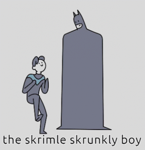 Cartoon Batman Petting Nightwing GIF