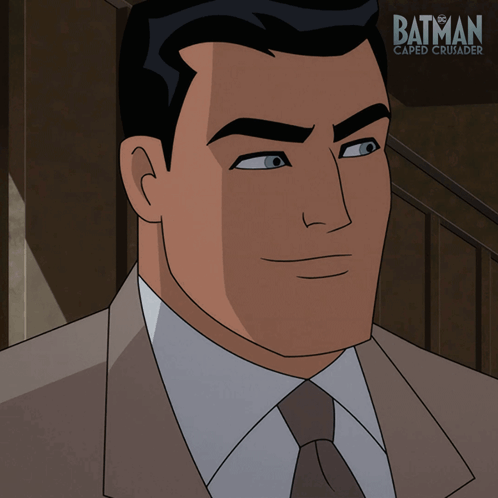 Cartoon Batman Standing on Building Edge