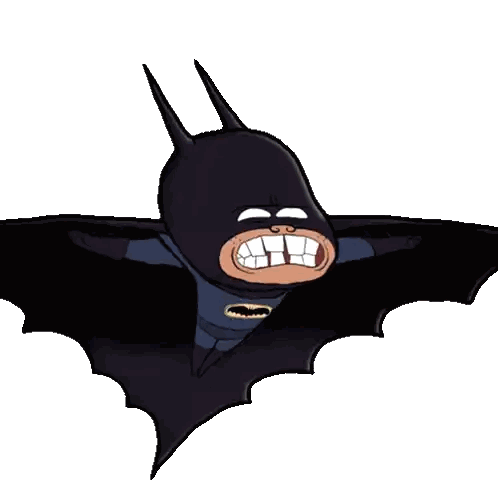 Cartoon Batman with Big Mouth