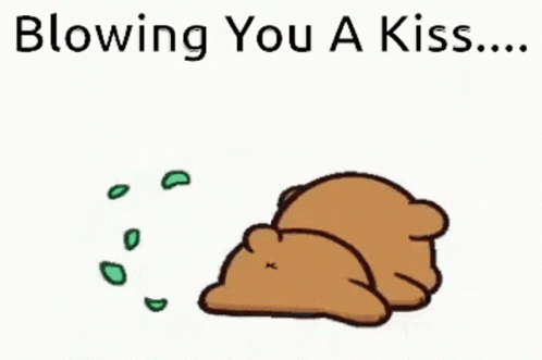 Cartoon Bear Blowing Kiss