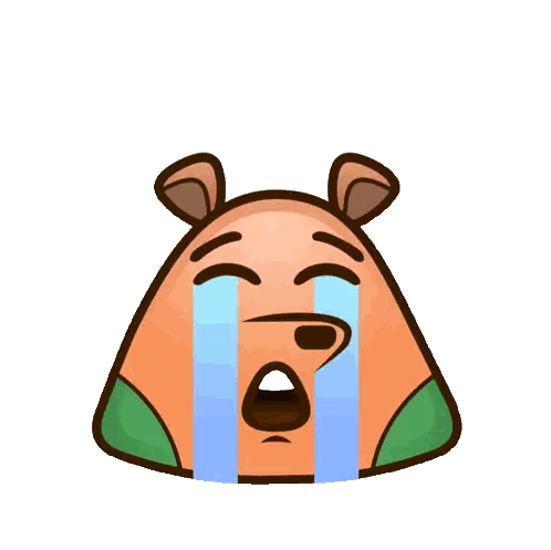 Cartoon Bear Crying Tears