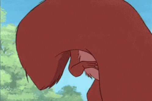 Cartoon Bear Holding Its Head Close Up