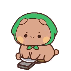 Cartoon Bear Holding Knife and Plate