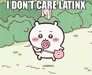 Cartoon Bear Holding Lollipop Says I Don't Care Latinx GIF