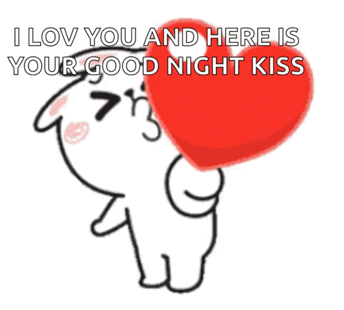 Cartoon Bear Holding Red Heart I Love You