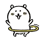 Cartoon Bear Holding Yellow Hula Hoop