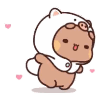 Cartoon Bear in Pig Costume