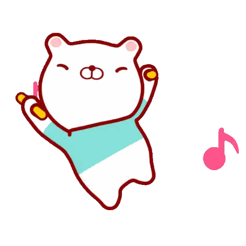 Cartoon Bear Jumping Rope with Music Notes