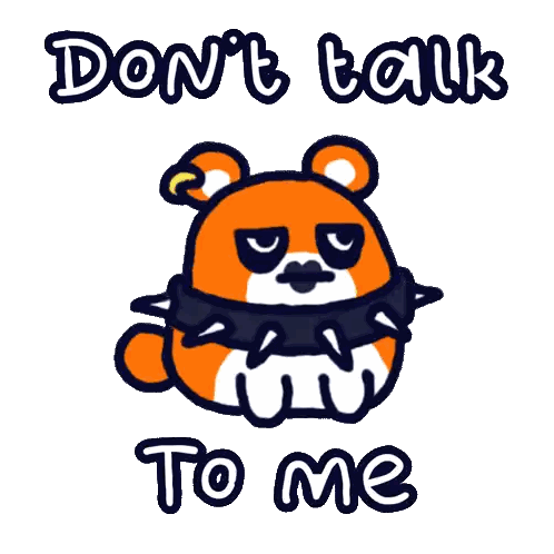 Cartoon Bear Saying Don't Talk To Me