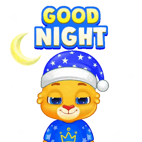 Cartoon Bear Saying Good Night